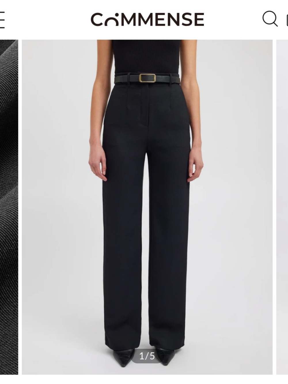 NWOT Commense Black Wide-Leg Pants